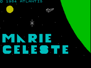 Marie Celeste title screen for ZX Spectrum